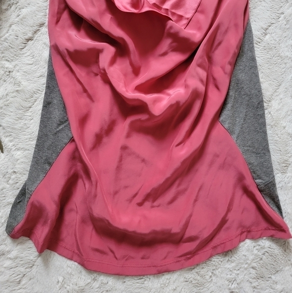 Scoop NYC Pink Silk Gray Fabric Sleeveless Lightweight Blouse Size S - Picture 3 of 10